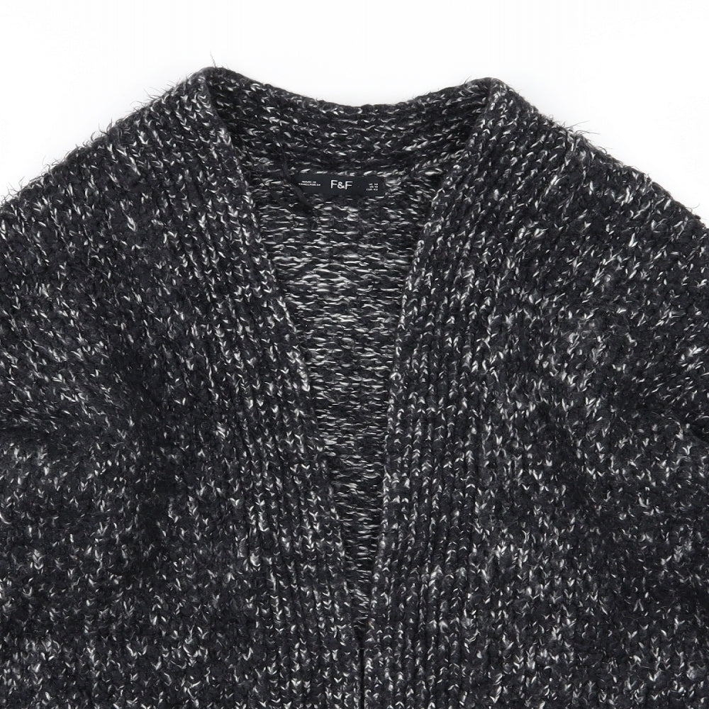 F&F Womens Grey  Knit Cardigan Jumper Size 14