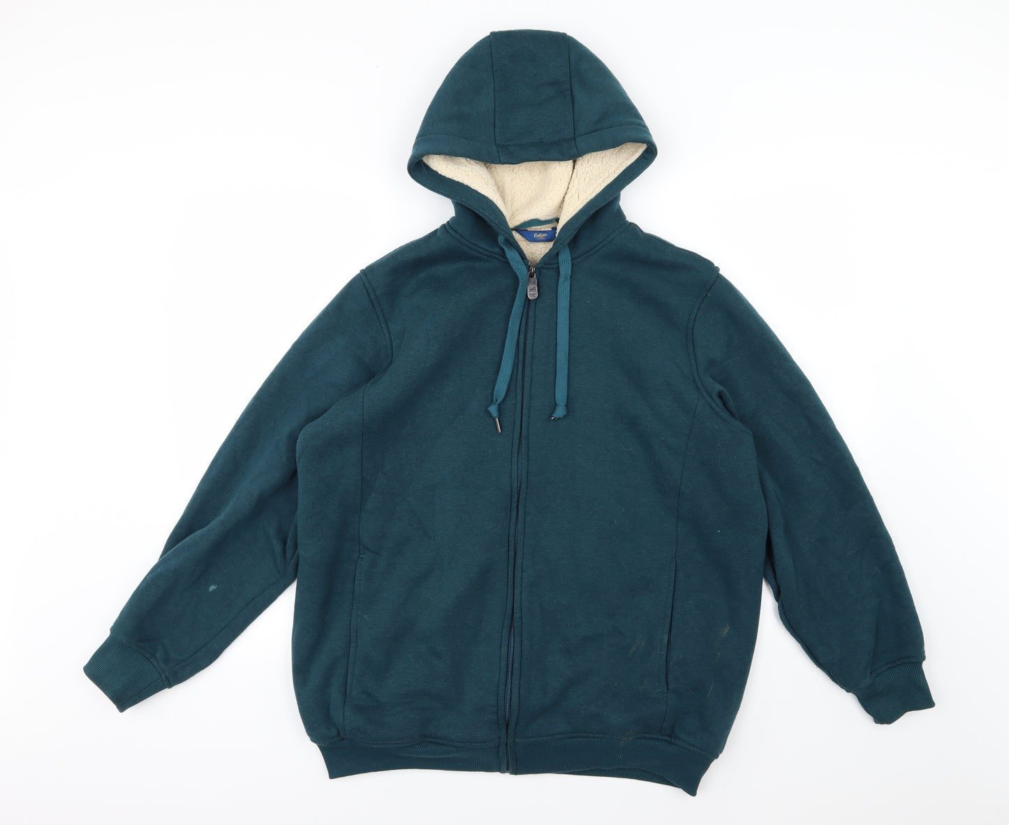 Cotton Traders Mens Green  Jersey Full Zip Hoodie Size M