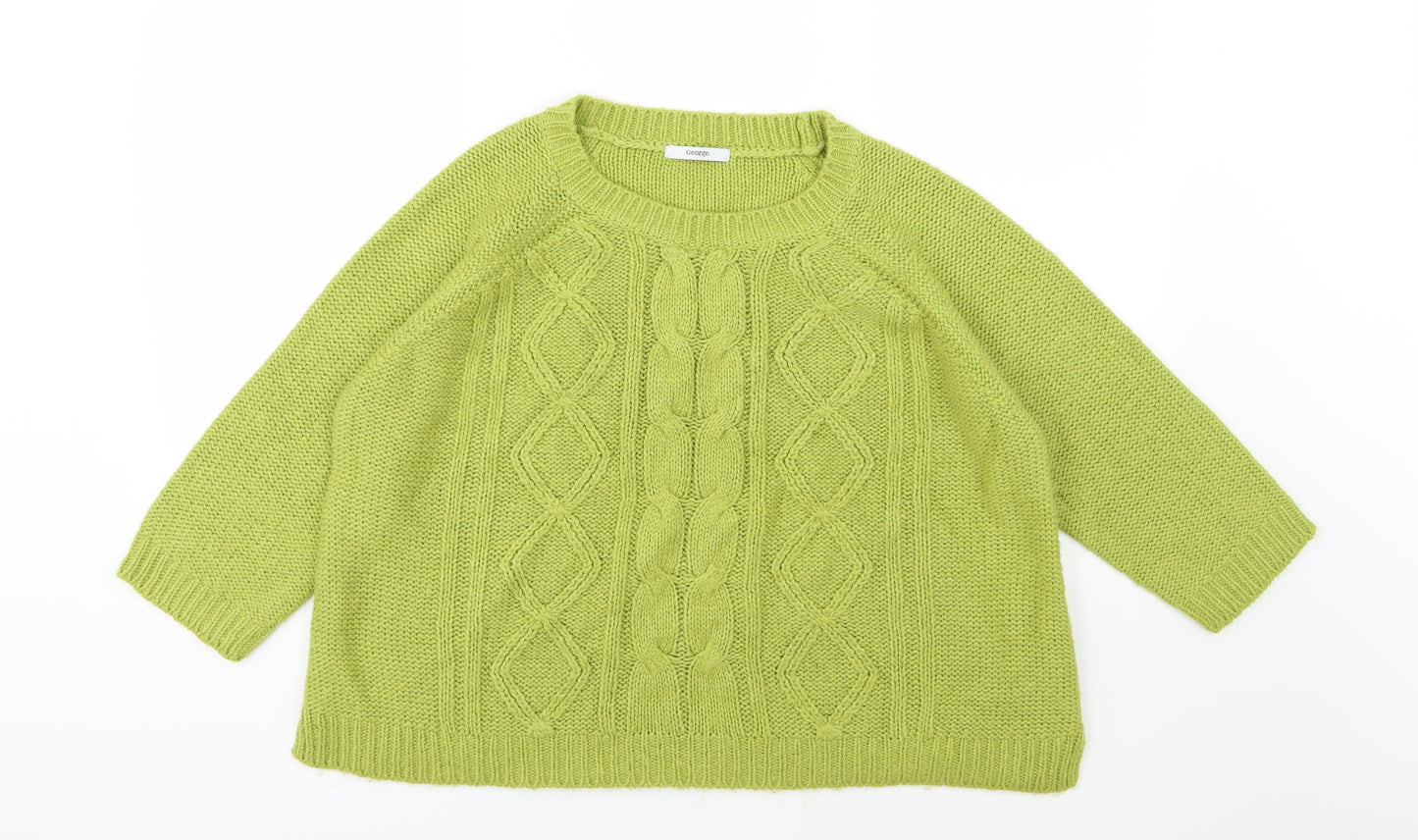 George Womens Green  Knit Pullover Jumper Size 18