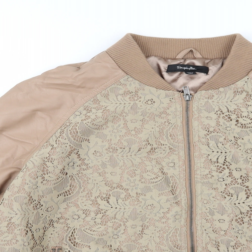 Simply Be Womens Brown Floral  Jacket  Size 22