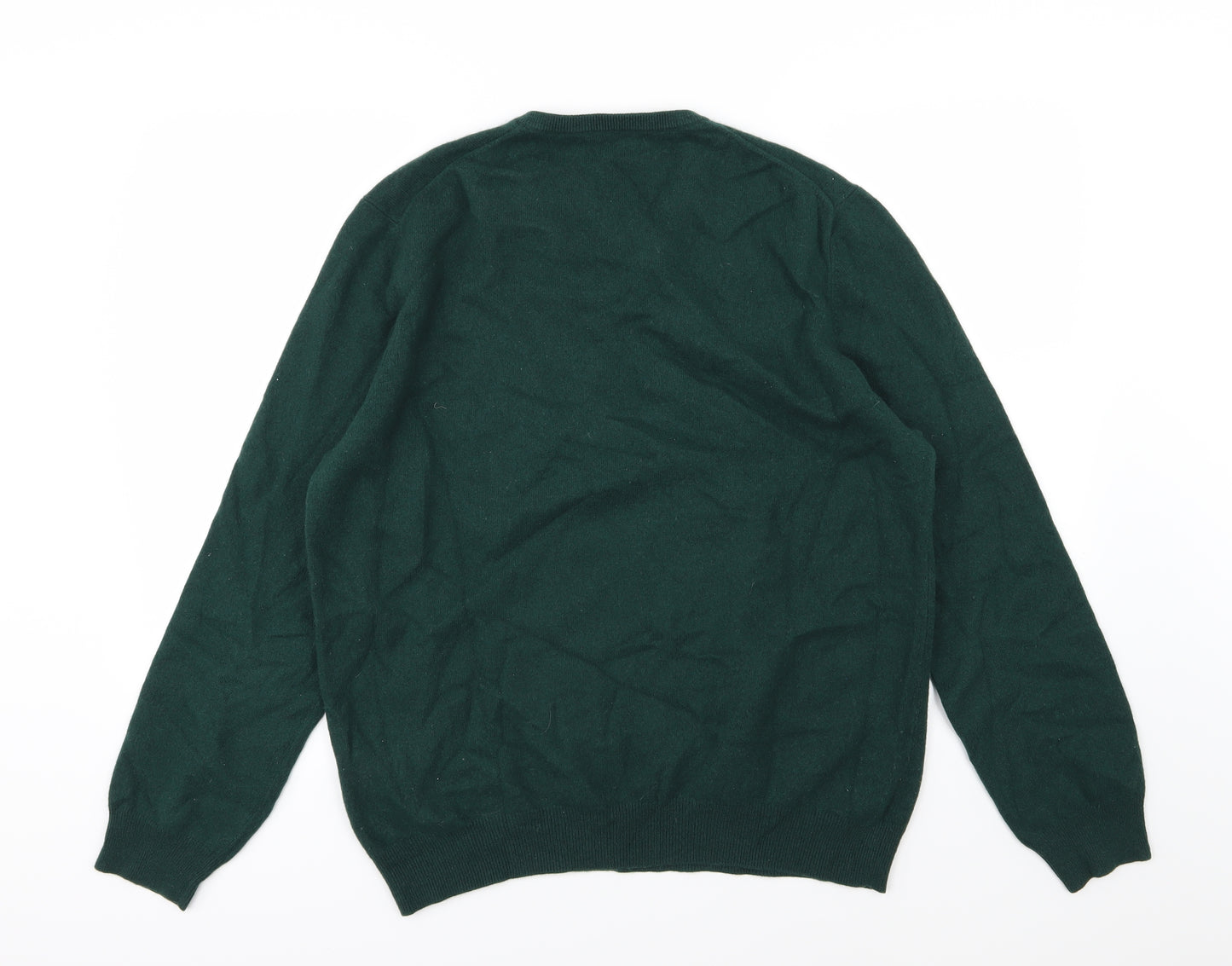 Jaeger Mens Green  Knit Pullover Jumper Size XL