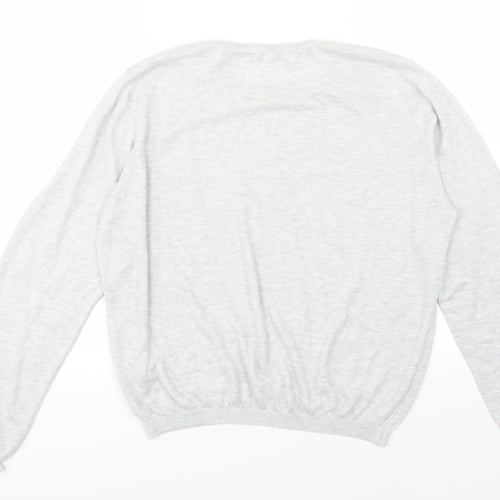 H&M Womens Grey  Knit Pullover Jumper Size XL