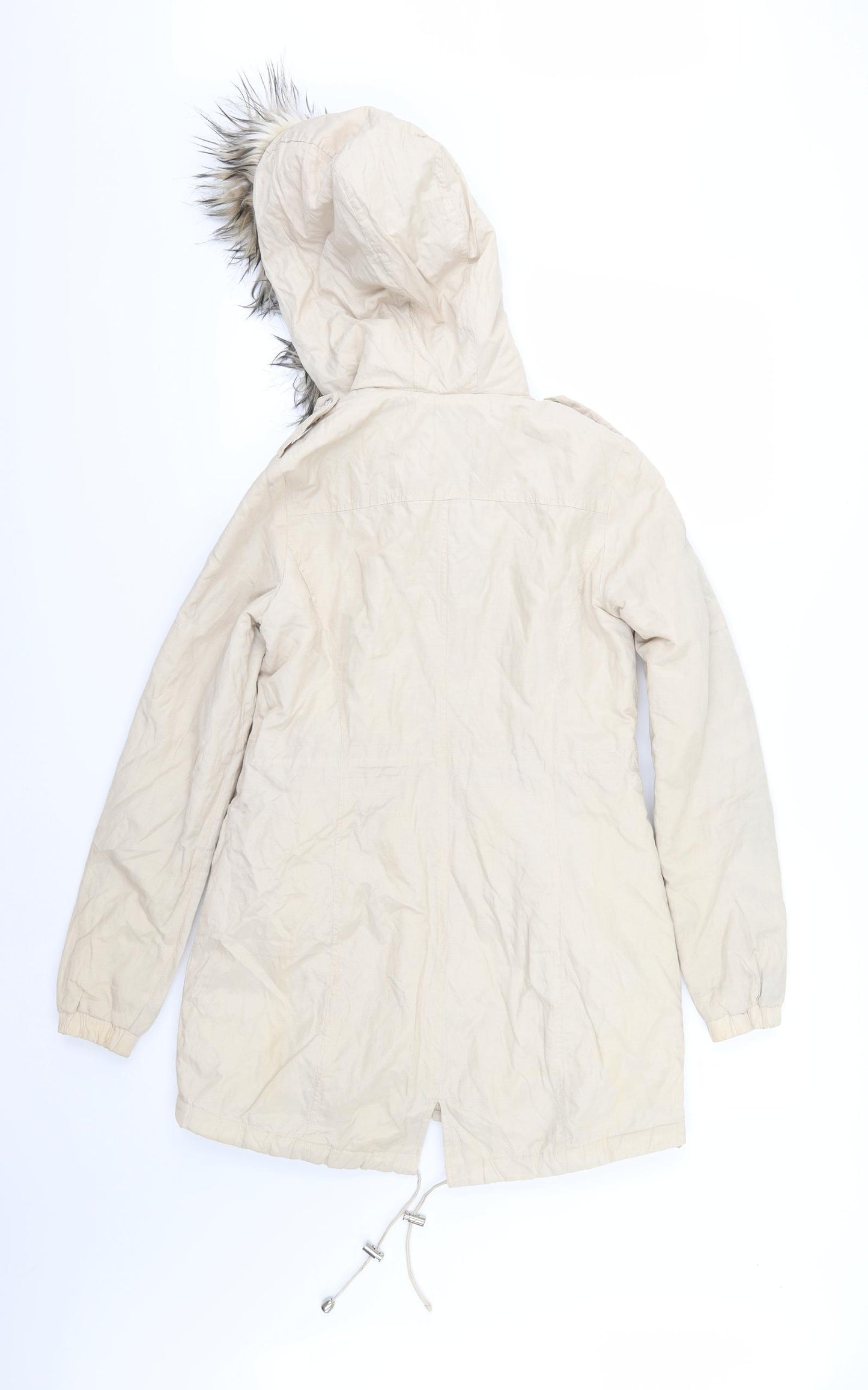 Lipsy Womens Beige   Overcoat Coat Size 8