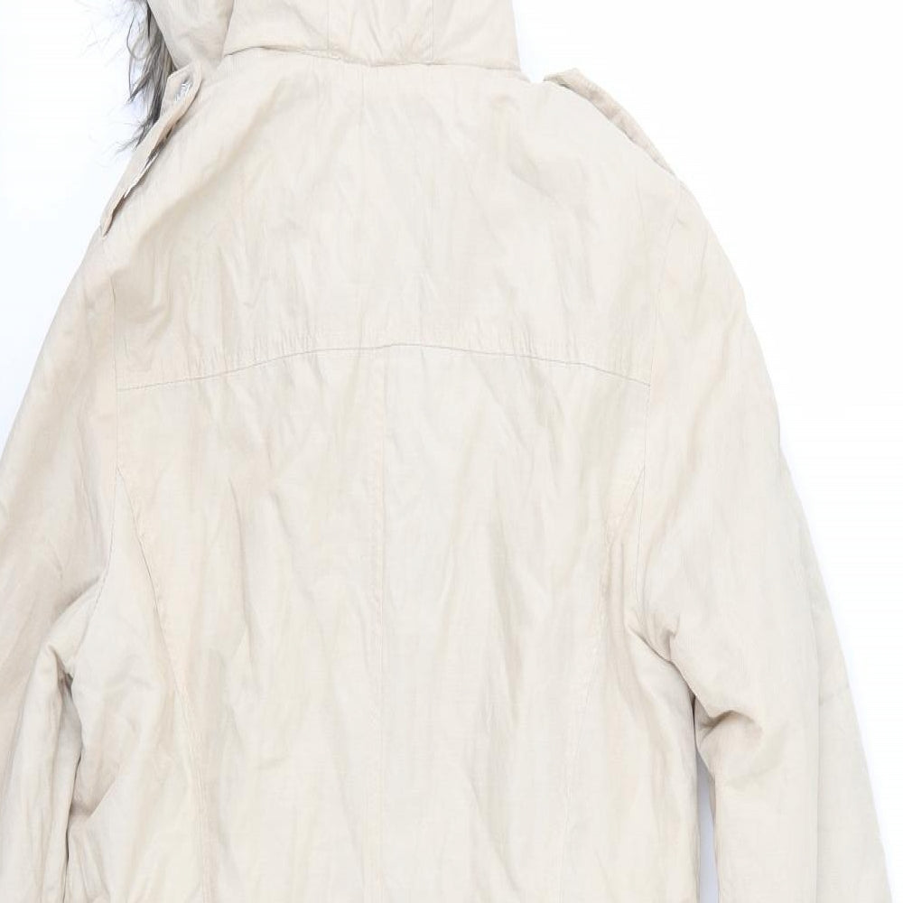 Lipsy Womens Beige   Overcoat Coat Size 8