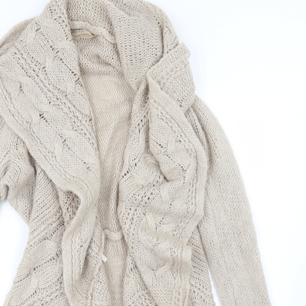 Guadi Womens Brown  Knit Cardigan Jumper Size L