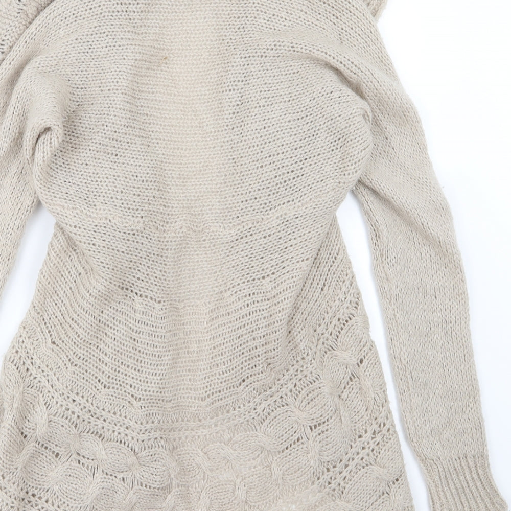 Guadi Womens Brown  Knit Cardigan Jumper Size L