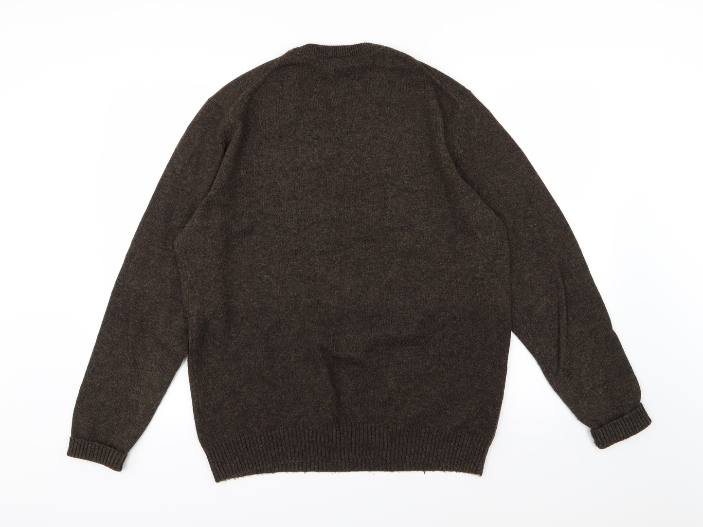 Thomas Nash Mens Brown  Knit Pullover Jumper Size L