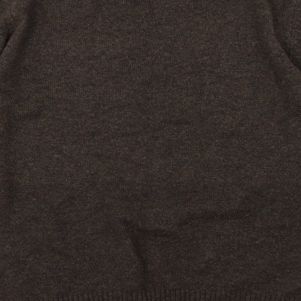 Thomas Nash Mens Brown  Knit Pullover Jumper Size L