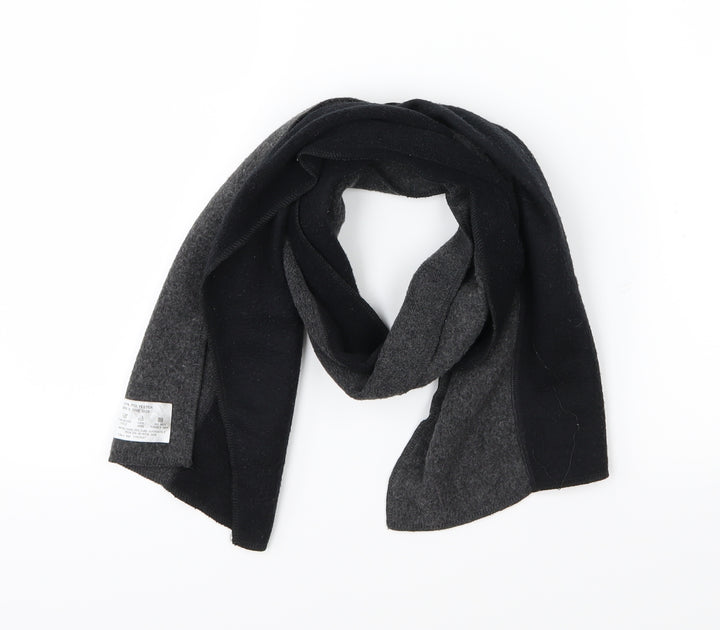 Preworn Mens Grey Striped Fleece Rectangle Scarf Scarf One Size