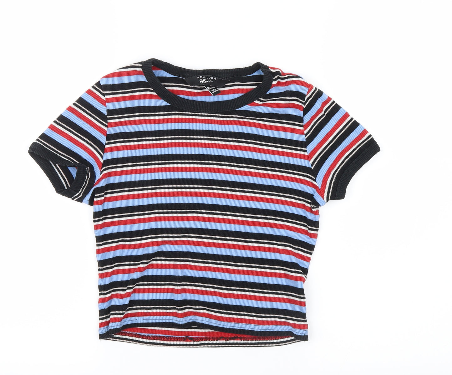 New Look Girls Red Striped  Basic T-Shirt Size 12-13 Years