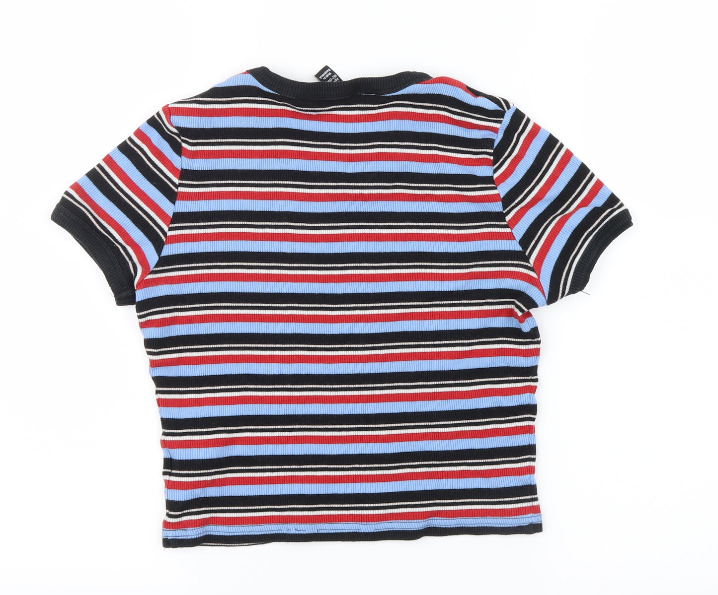 New Look Girls Red Striped  Basic T-Shirt Size 12-13 Years