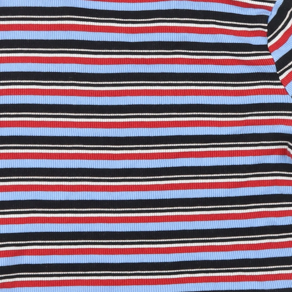 New Look Girls Red Striped  Basic T-Shirt Size 12-13 Years