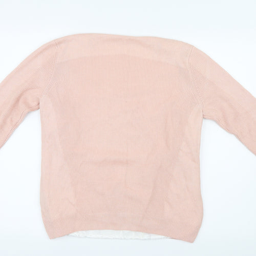 Marks and Spencer Womens Pink   Basic Blouse Size 12  - Cardigan and Top All in One