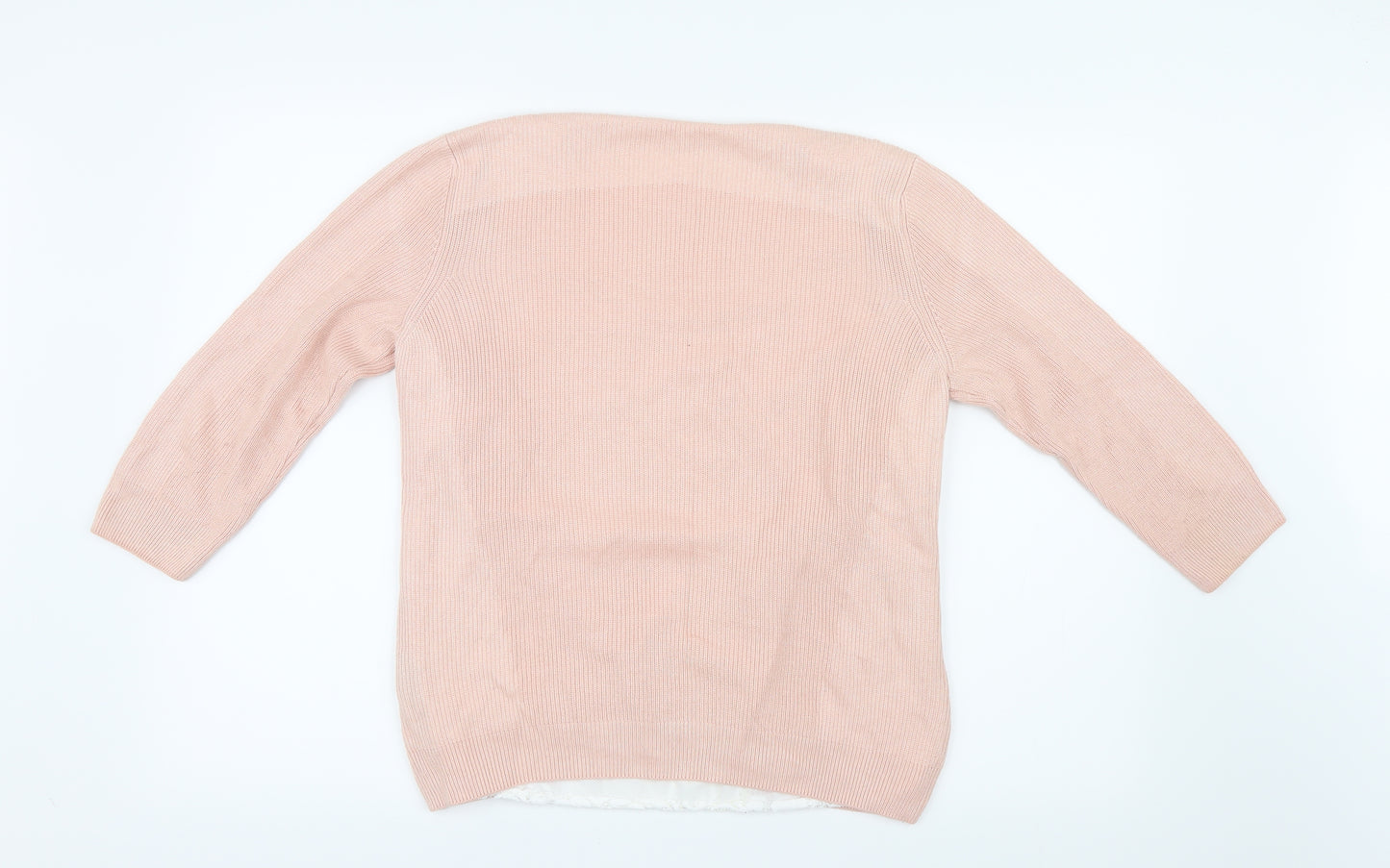 Marks and Spencer Womens Pink   Basic Blouse Size 12  - Cardigan and Top All in One