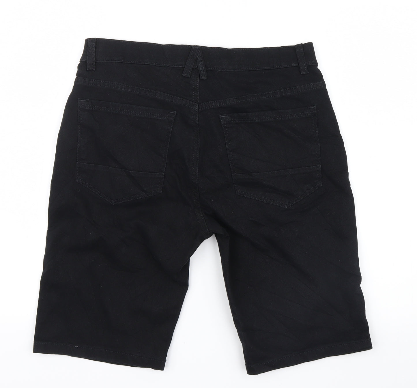 Denim Co. Mens Black  Denim Bermuda Shorts Size 31 in