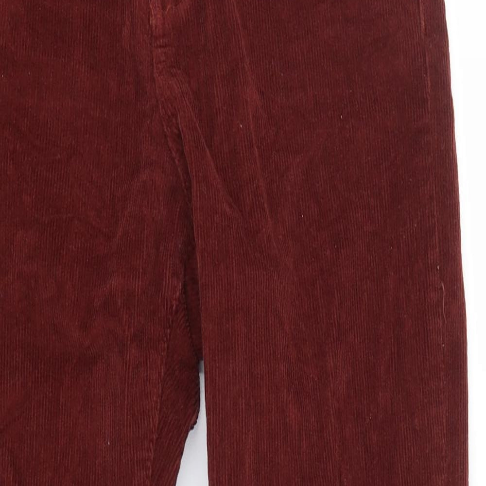 Pull&Bear Womens Red  Velvet Trousers  Size 10 L27 in