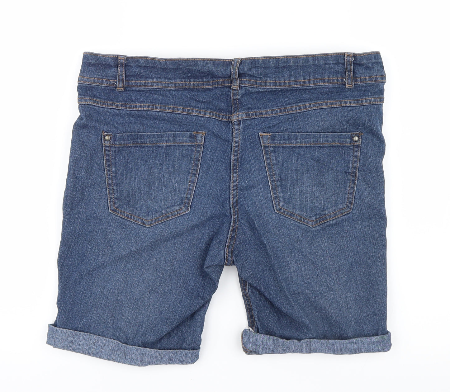 George Womens Blue  Denim Bermuda Shorts Size 14