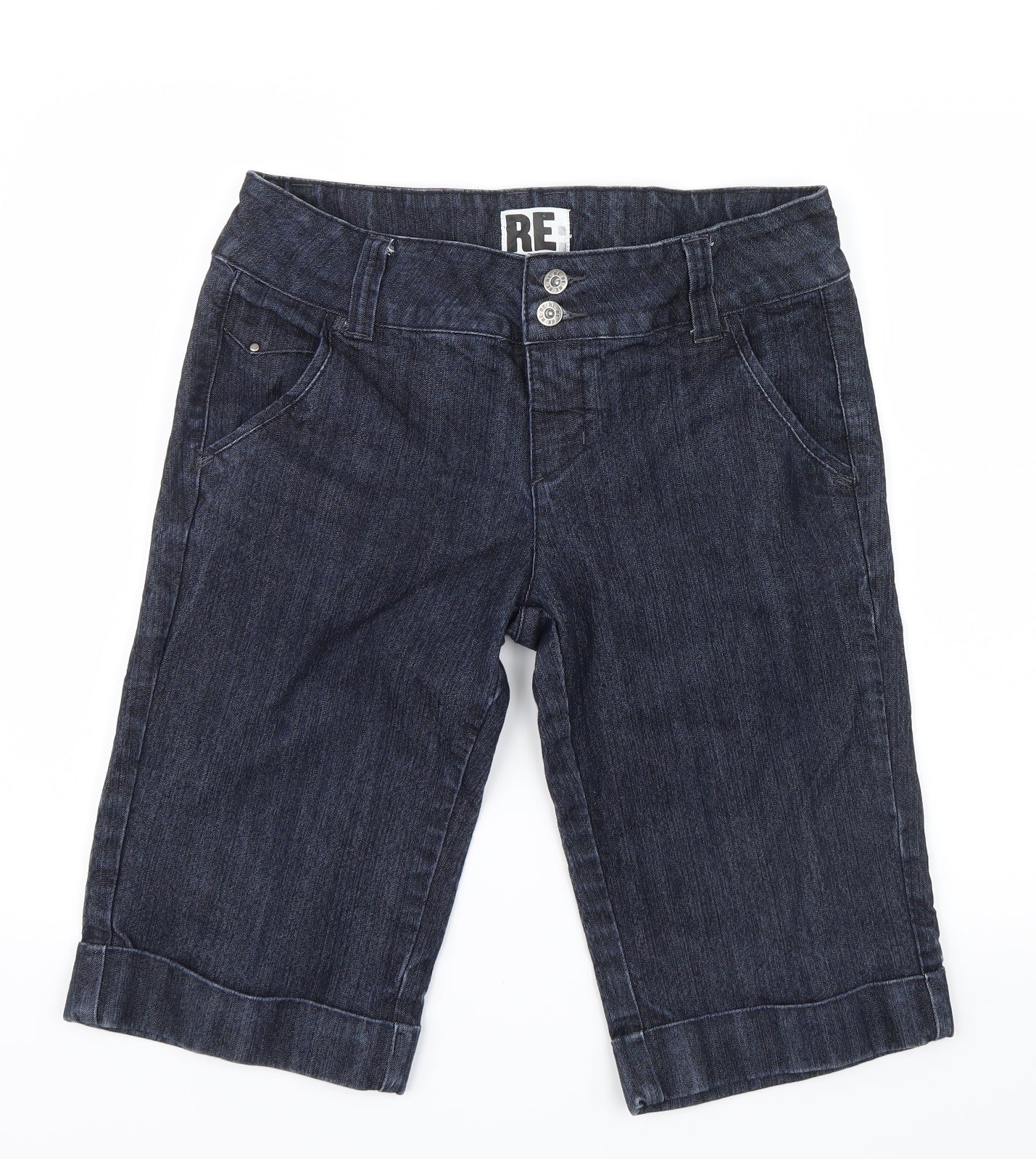 RE  Mens Blue  Denim Bermuda Shorts Size 33 in