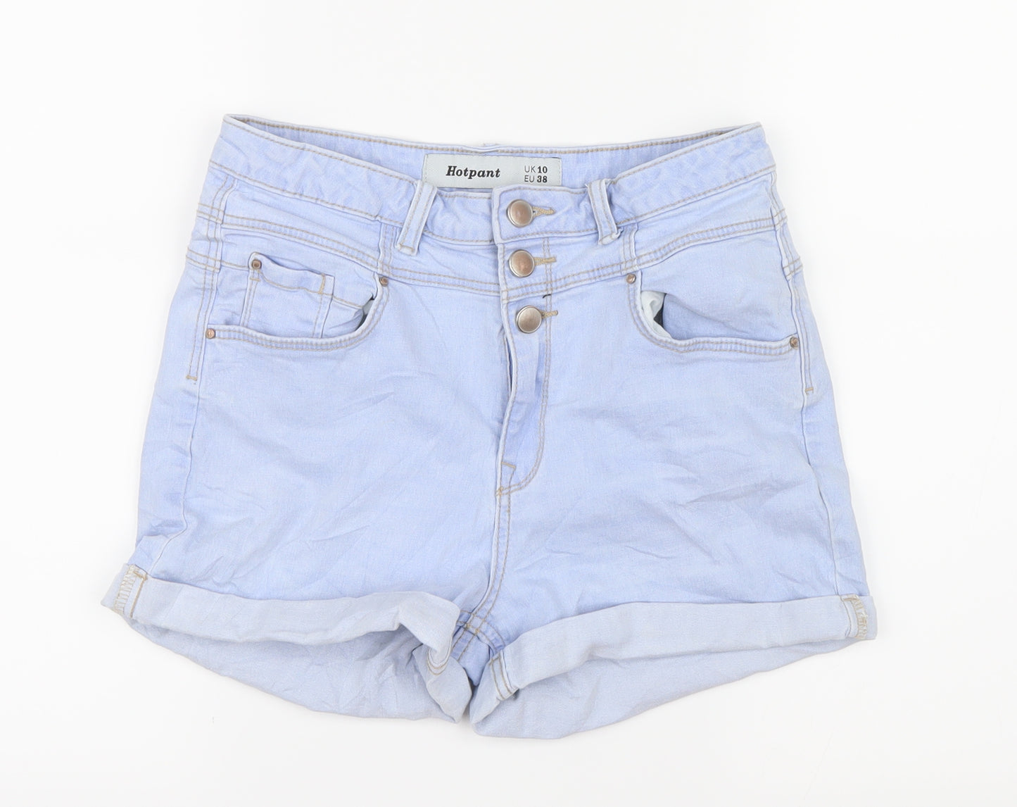 New Look Womens Blue  Denim Hot Pants Shorts Size 10