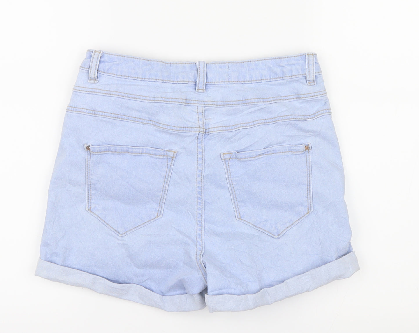 New Look Womens Blue  Denim Hot Pants Shorts Size 10