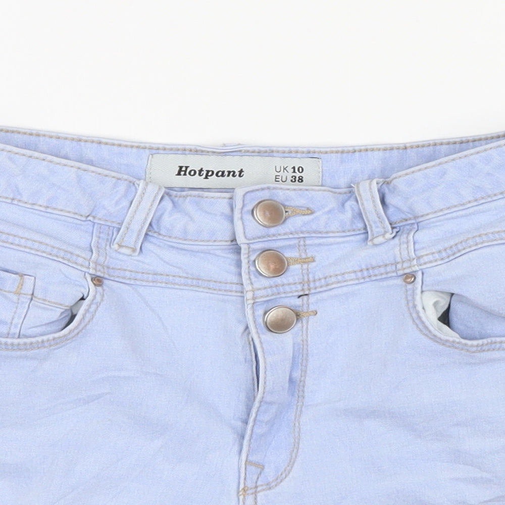 New Look Womens Blue  Denim Hot Pants Shorts Size 10