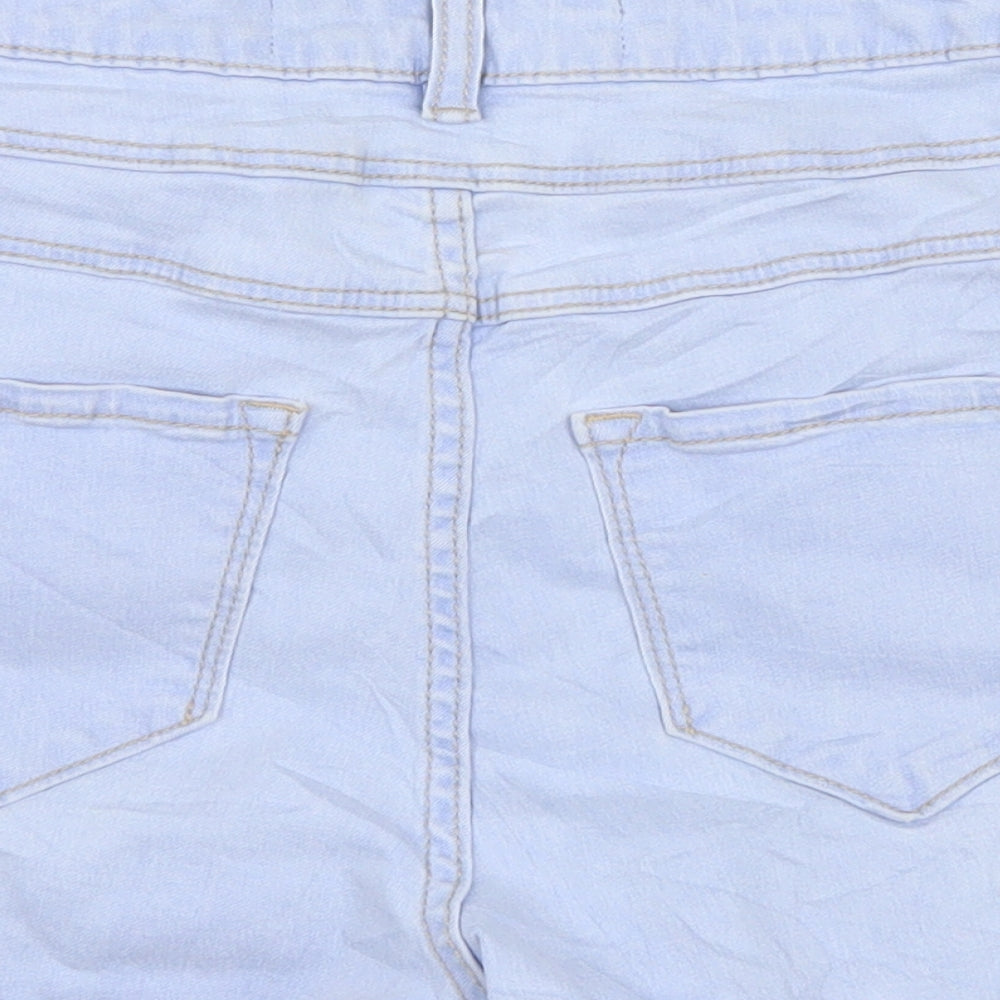 New Look Womens Blue  Denim Hot Pants Shorts Size 10