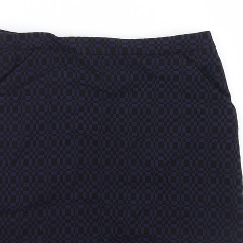Marks and Spencer Womens Blue Geometric  Straight & Pencil Skirt Size 10