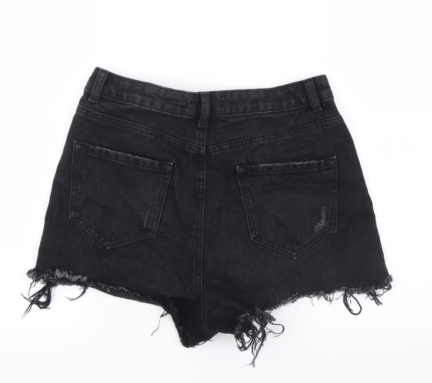 Denim Co. Womens Black  Denim Hot Pants Shorts Size 12