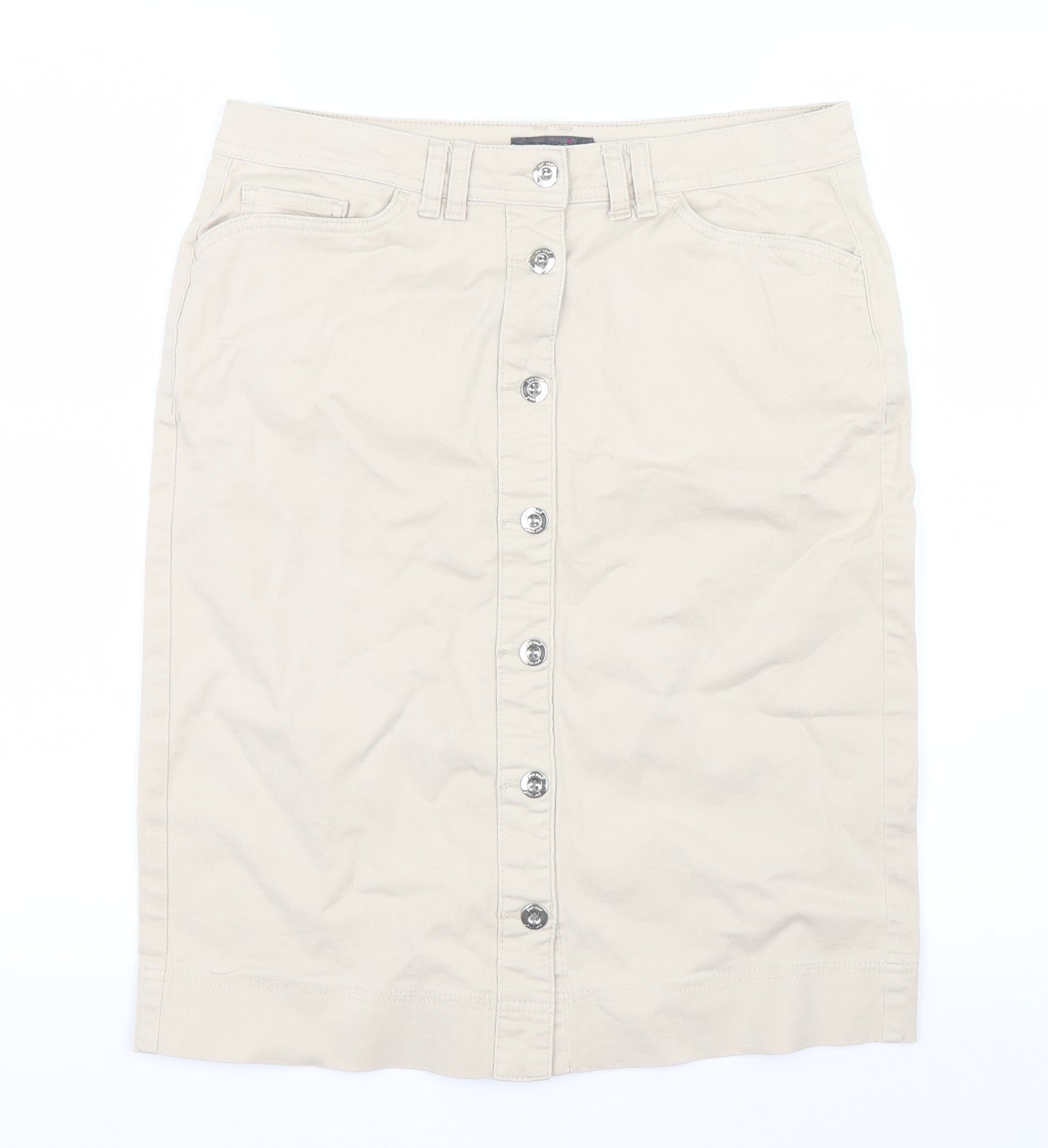 Marks and Spencer Womens Ivory   Straight & Pencil Skirt Size 12