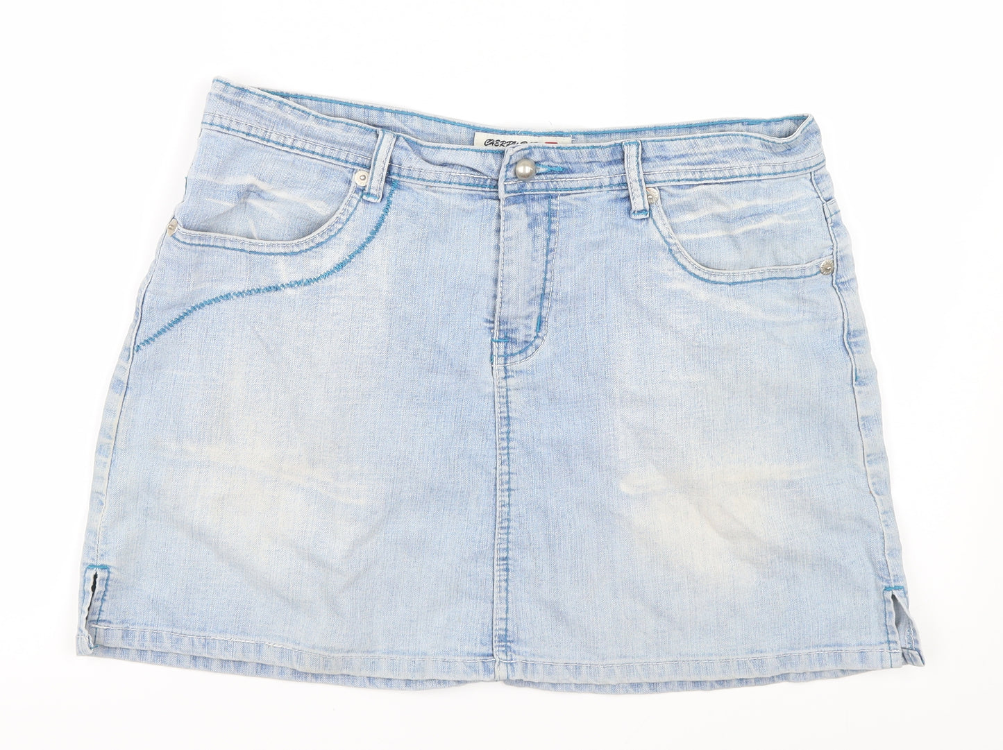 Cherry Baby Womens Blue  Denim Straight & Pencil Skirt Size 16
