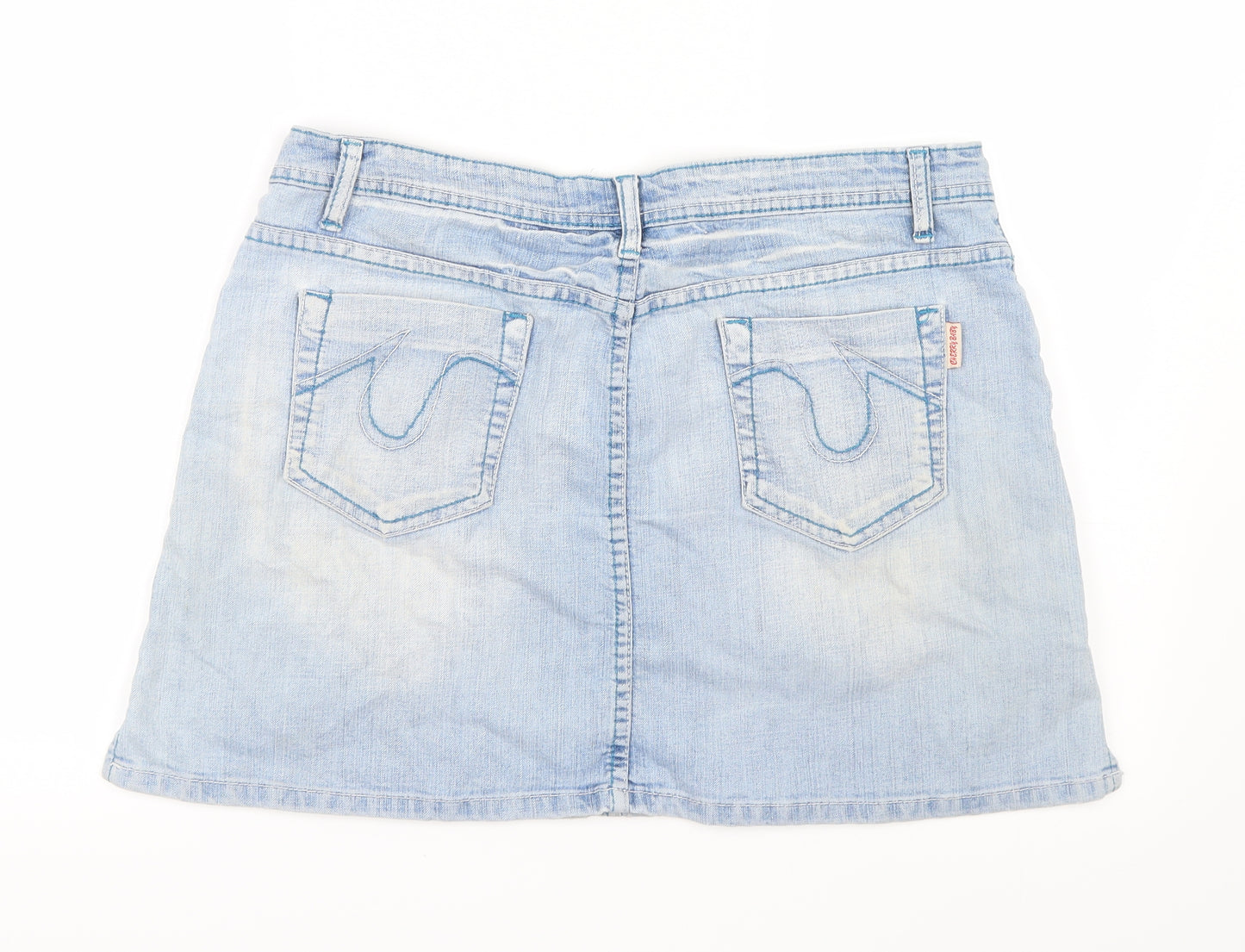 Cherry Baby Womens Blue  Denim Straight & Pencil Skirt Size 16