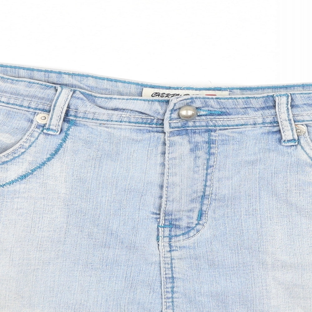 Cherry Baby Womens Blue  Denim Straight & Pencil Skirt Size 16