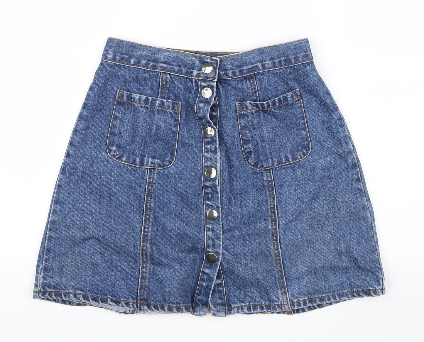 BDG Womens Blue  Denim Straight & Pencil Skirt Size S