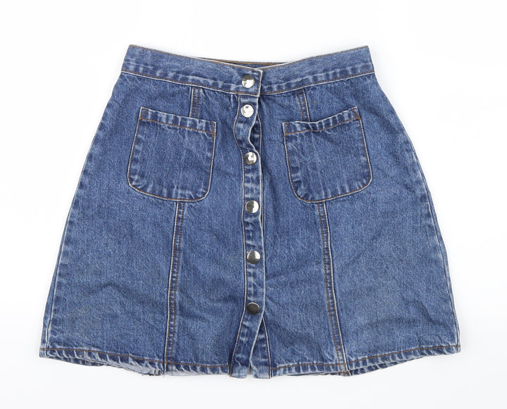 BDG Womens Blue  Denim Straight & Pencil Skirt Size S