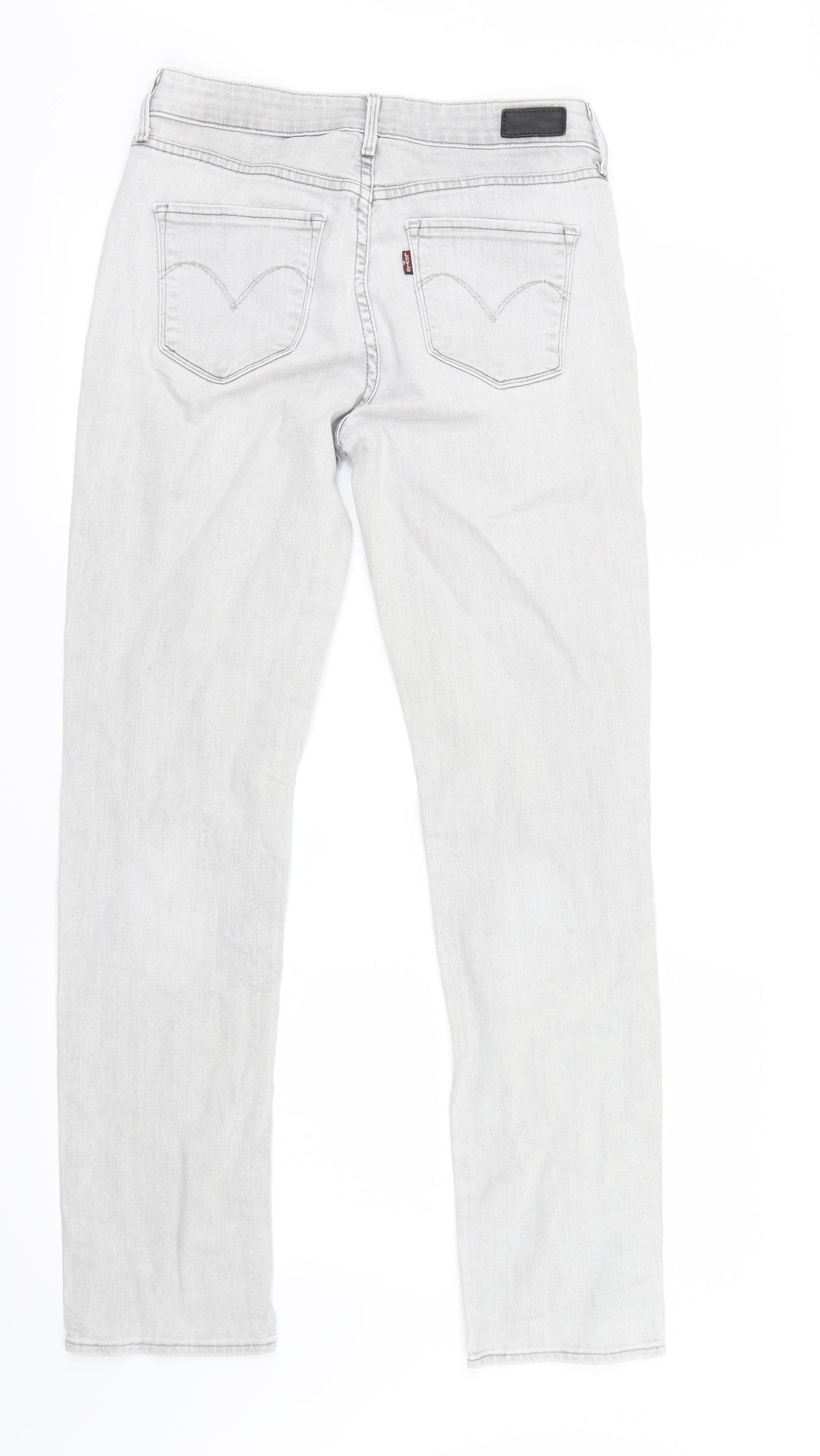Levi's Womens Grey  Denim Straight Jeans Size 27 in L30 in