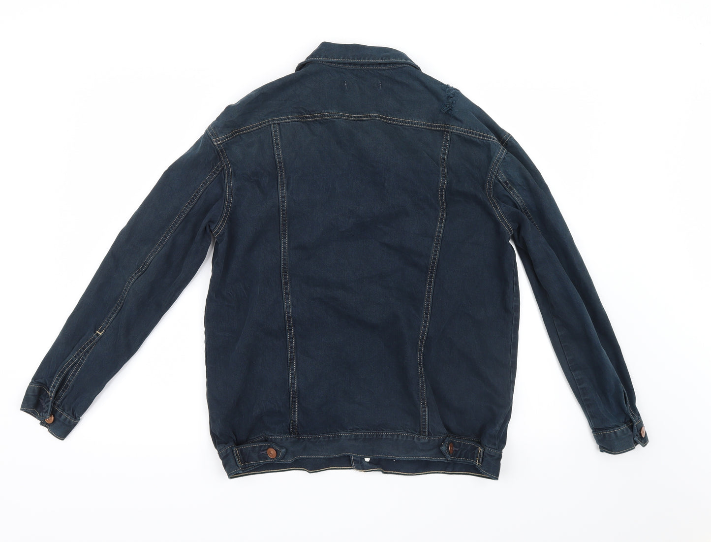 H&M Womens Blue  Denim Jacket  Size 10  - Ripped