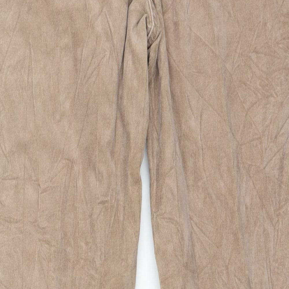 Marks and Spencer Womens Brown  Corduroy Trousers  Size 14 L29 in