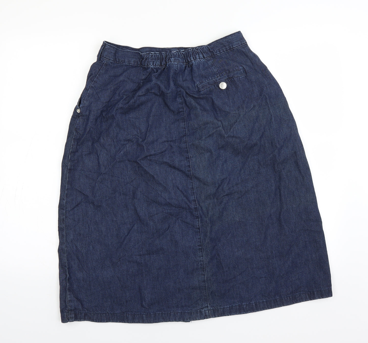 Damart Womens Blue  Denim A-Line Skirt Size 14