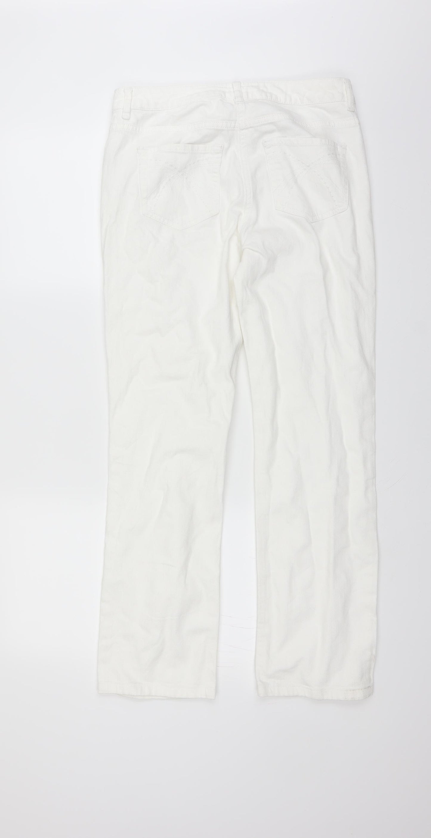 Rocha John Rocha Womens White   Straight Jeans Size 12 L28 in
