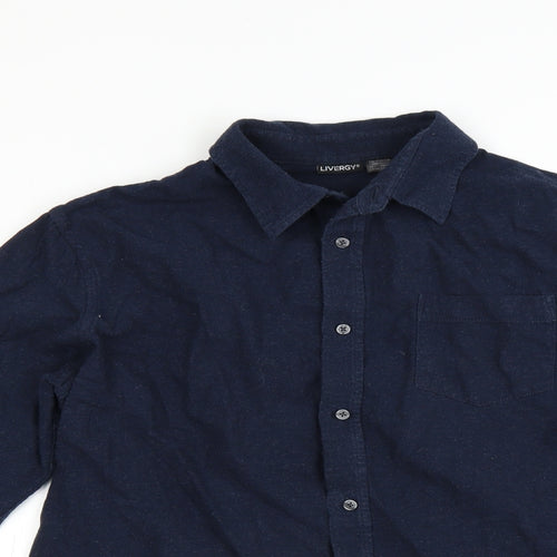 Livergy Mens Blue    Button-Up Size L