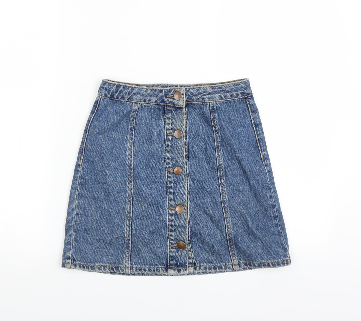 Primark Womens Blue  Denim Mini Skirt Size 4