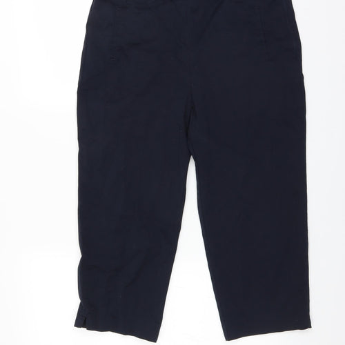 Marks and Spencer Womens Blue   Cropped Trousers Size 16 L20 in