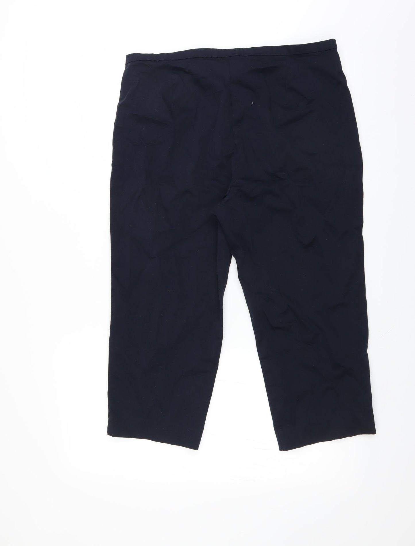 Marks and Spencer Womens Blue   Cropped Trousers Size 16 L20 in