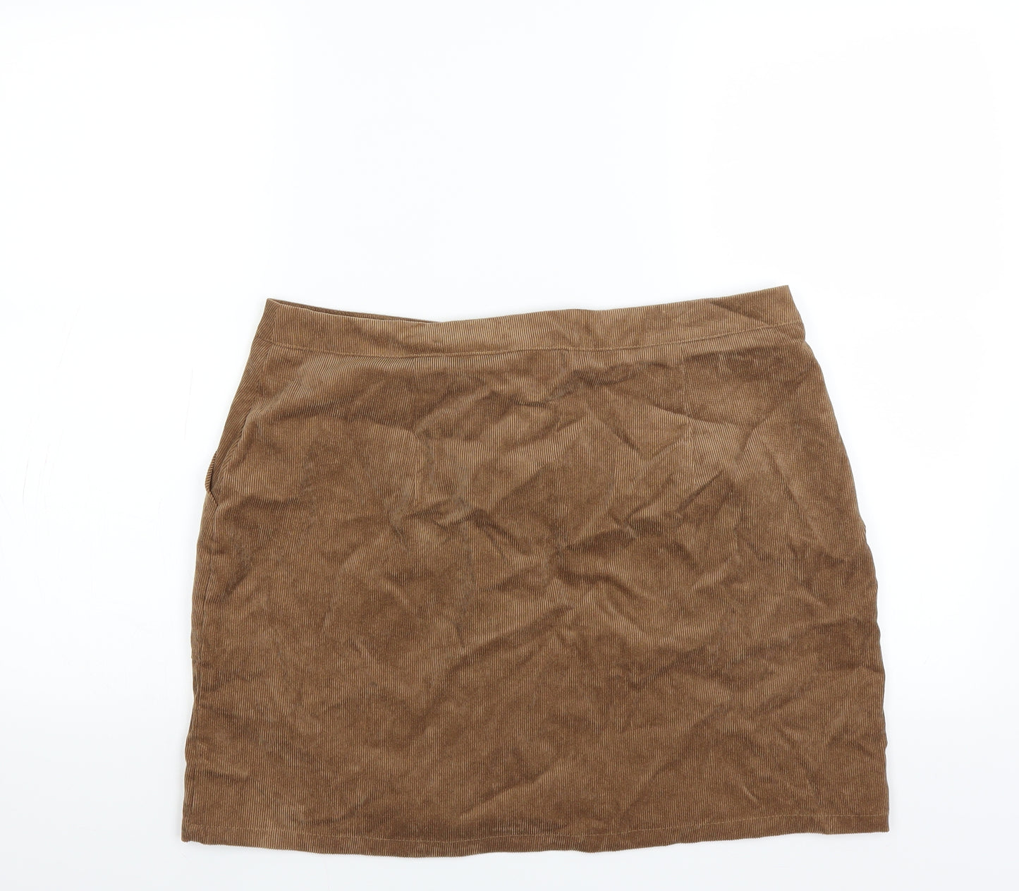 Blue Vanilla Womens Brown  Corduroy Mini Skirt Size 14