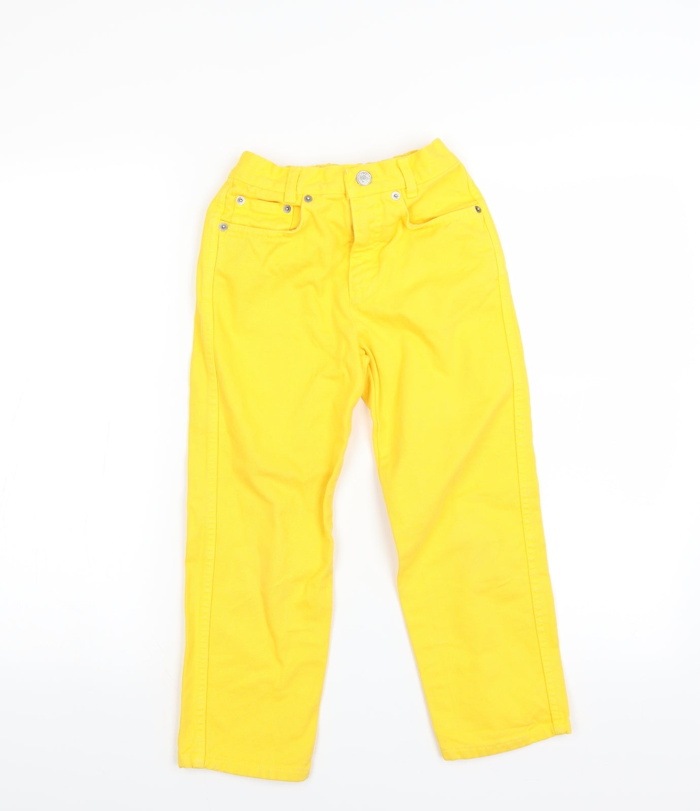 United Colors of Benetton Boys Yellow  Denim Straight Jeans Size 6 Years