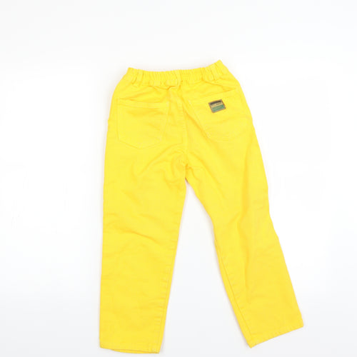 United Colors of Benetton Boys Yellow  Denim Straight Jeans Size 6 Years