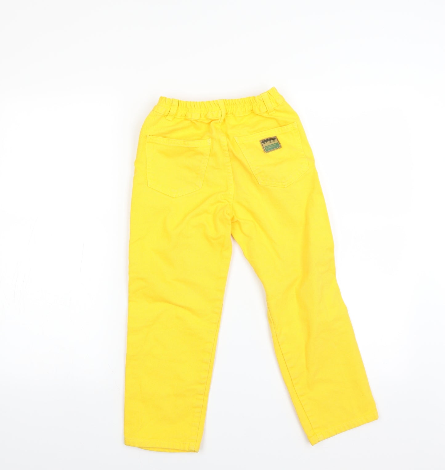 United Colors of Benetton Boys Yellow  Denim Straight Jeans Size 6 Years