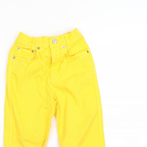 United Colors of Benetton Boys Yellow  Denim Straight Jeans Size 6 Years