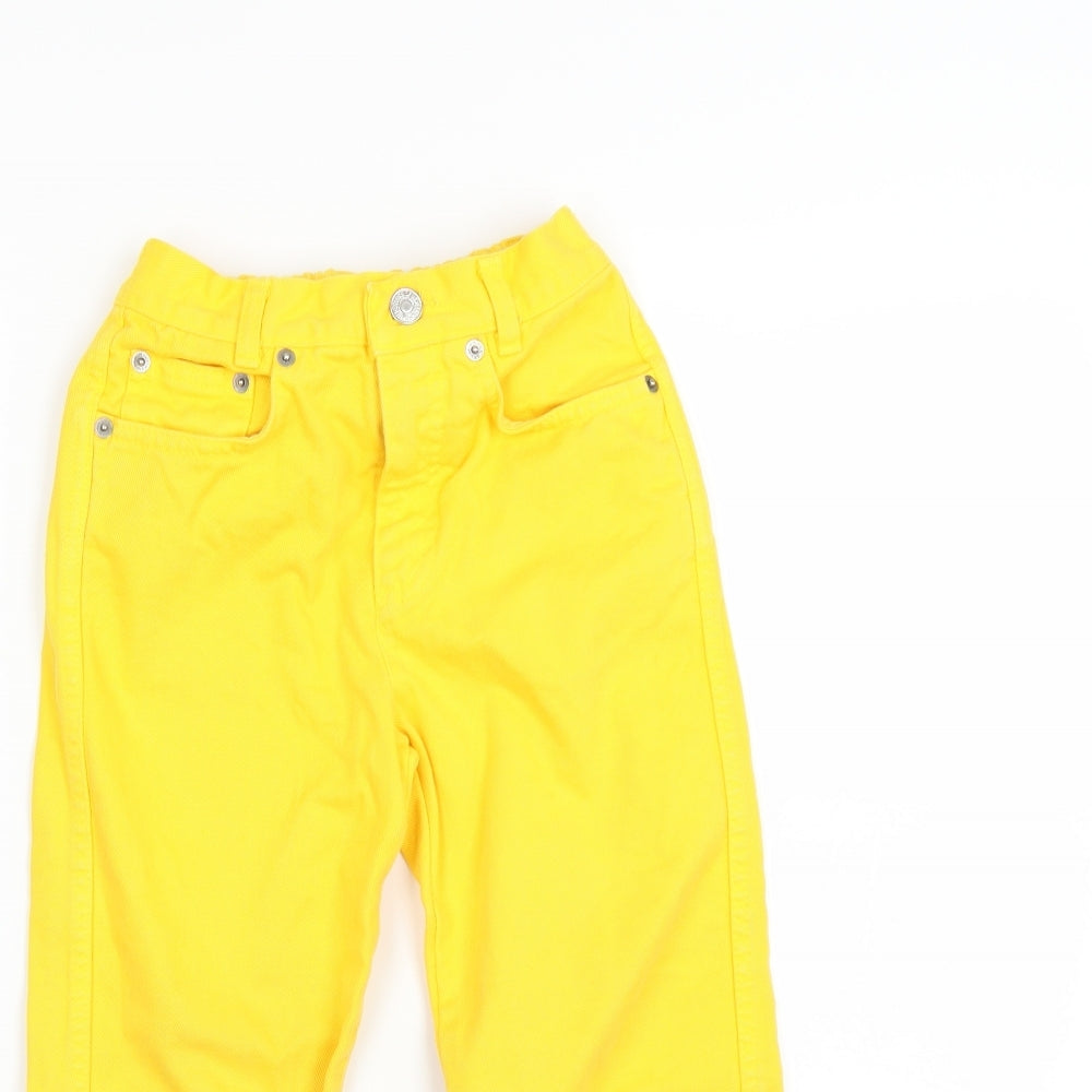United Colors of Benetton Boys Yellow  Denim Straight Jeans Size 6 Years