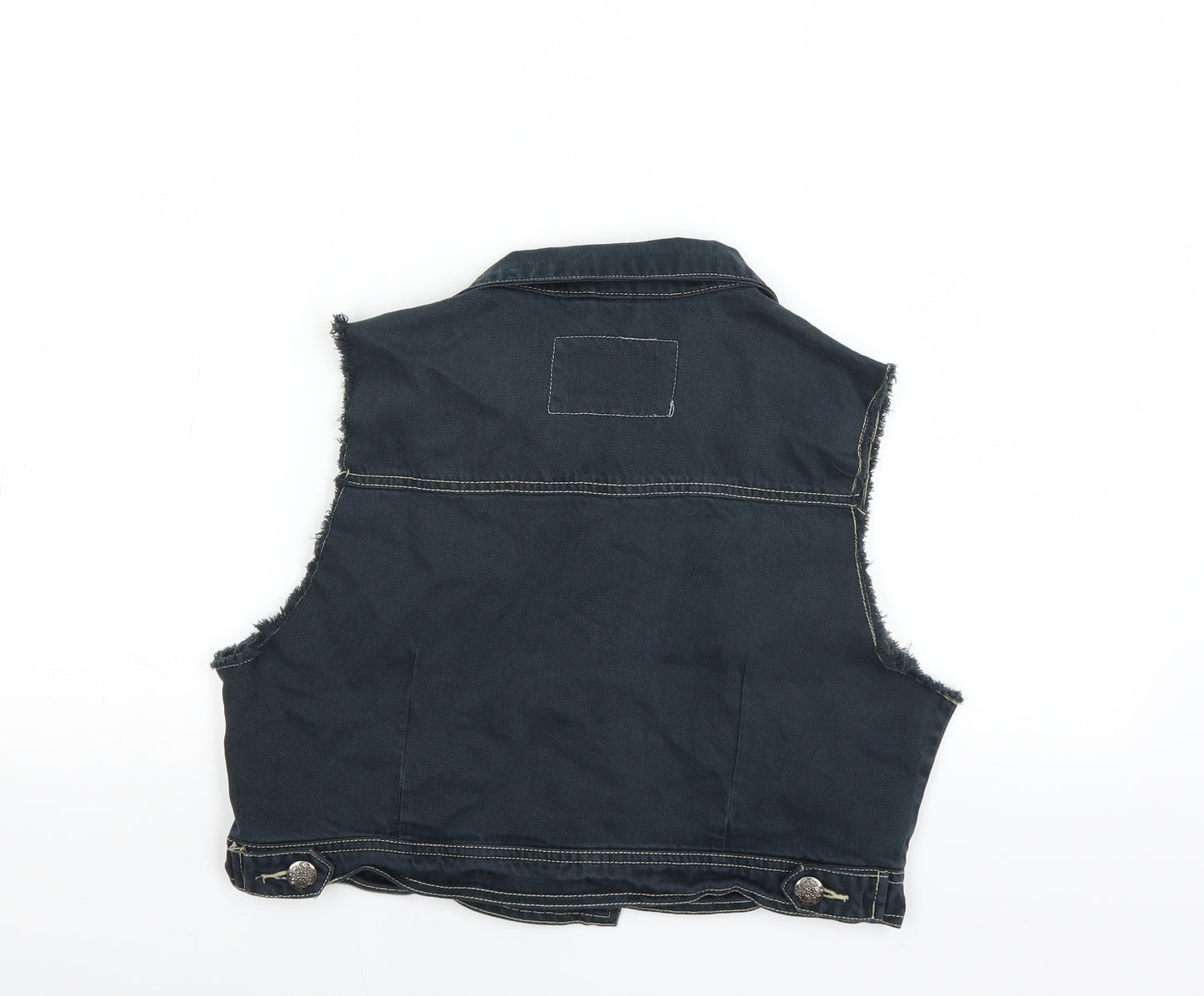 Primark Womens Blue  Denim Jacket  Size 18  - CROPPED sleeveless